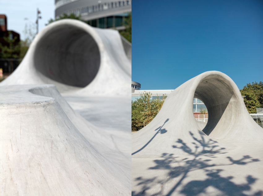 Скейтбординг и традиционная архитектура соединились в городском пространстве